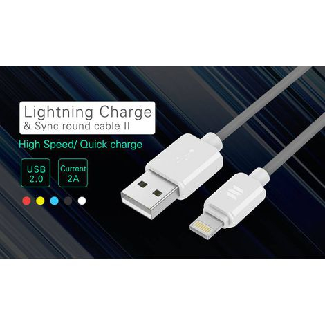 Cabo Lightning Charge & Sync Round II 5V/2.0A - 1M